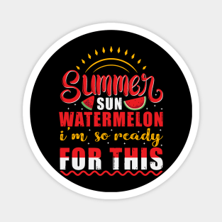 Summer Sun Watermelon Magnet